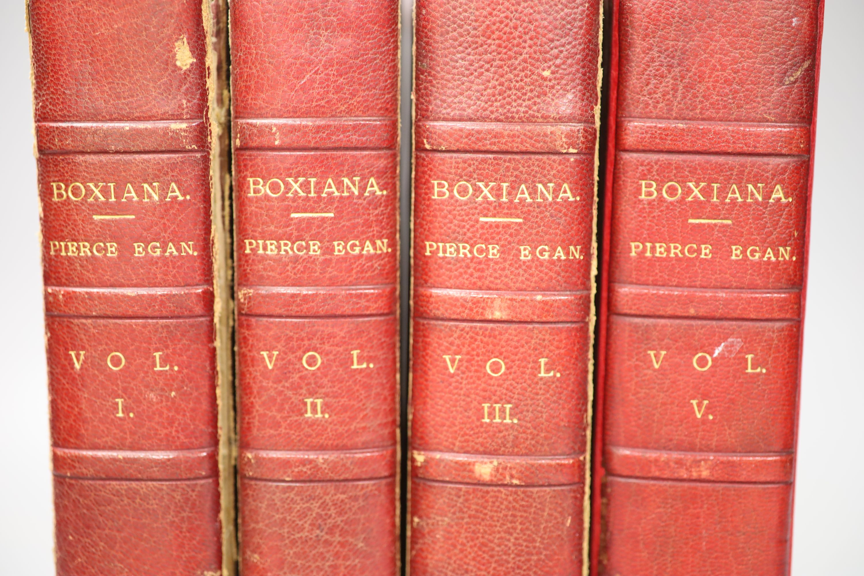 Egan, Pierce - Boxiana, 4 vols, 1818 and a book plate